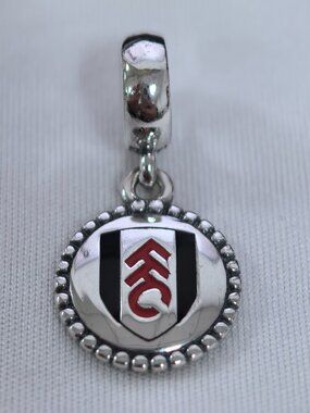 Pandora Fulham FC Fan Flag Charm Pendant, S925 Silver Jewelry
